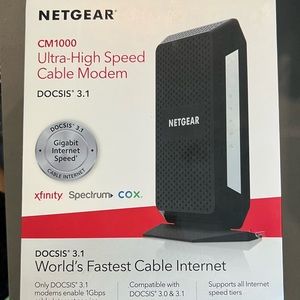 NETGEAR cable modem CM1000 compatible with all  able providers